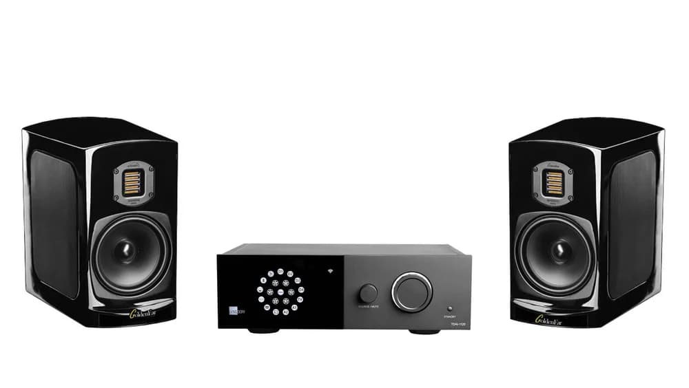 Pachet cu boxe de raft Goldenear BRX, si Amplificator Lyngdorf TDAI-1120, Streaming, HDMI ARC, RoomPerfect