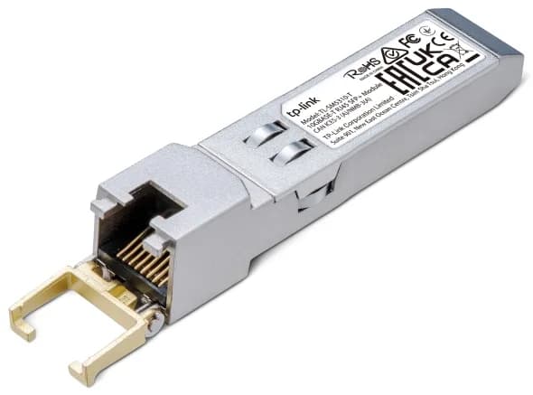 Modul SFP+ TP-Link 10G BASE-T RJ45 SFP+, 10GBASE-T: UTP cat.6a or above (max. 30m), "SM5310-T" — miniatură