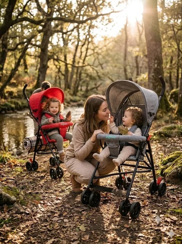 Carucior sport, pliere tip umbrela, rosu, U-Grow — miniatură