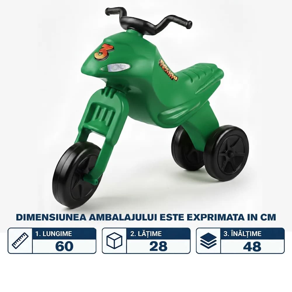 Motocicleta fara pedale, verde - ROBENTOYS — miniatură