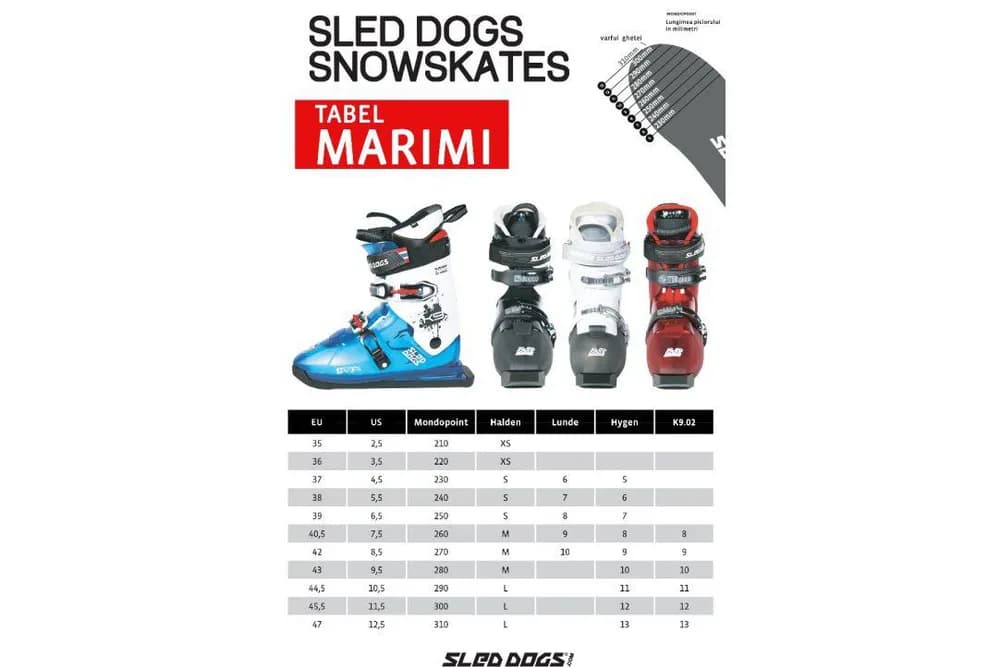 SNOWSKATES SLED DOGS K9.02- 290 mm, 44.5 — miniatură