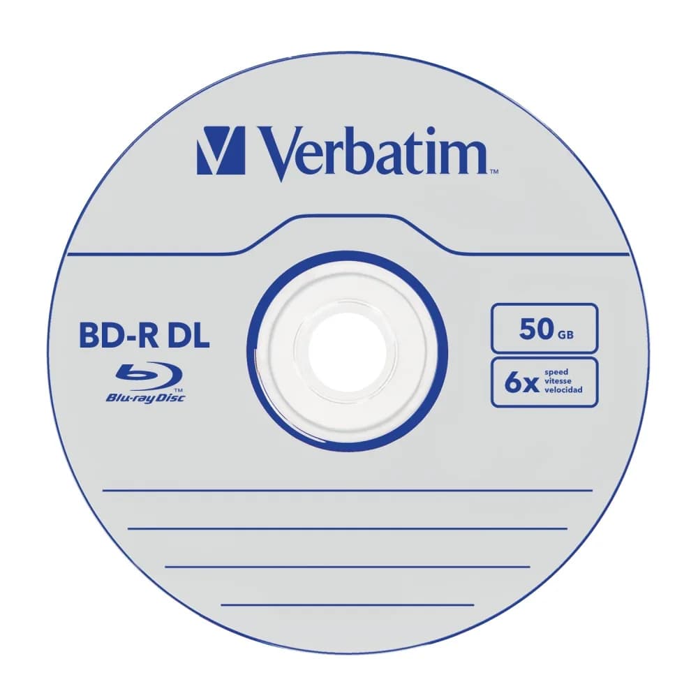 BLANCURI Verbatim BD-R VERBATIM DL 6X 50GB WHITE BLUE 10SP, "43746" — miniatură