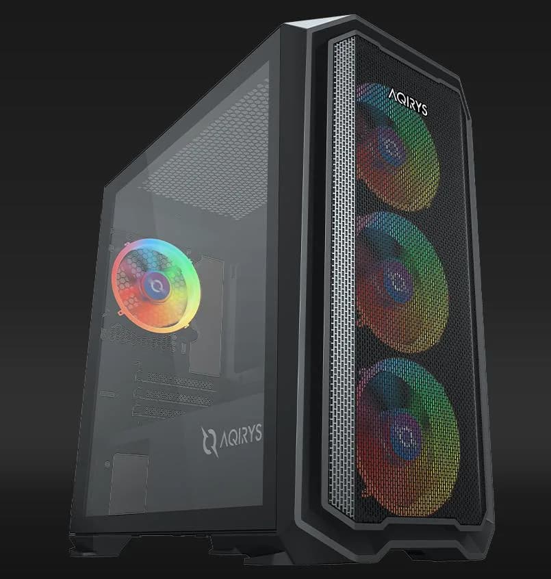 Carcasa AQIRYS WEZEN, RGB, Mid Tower, Black — miniatură