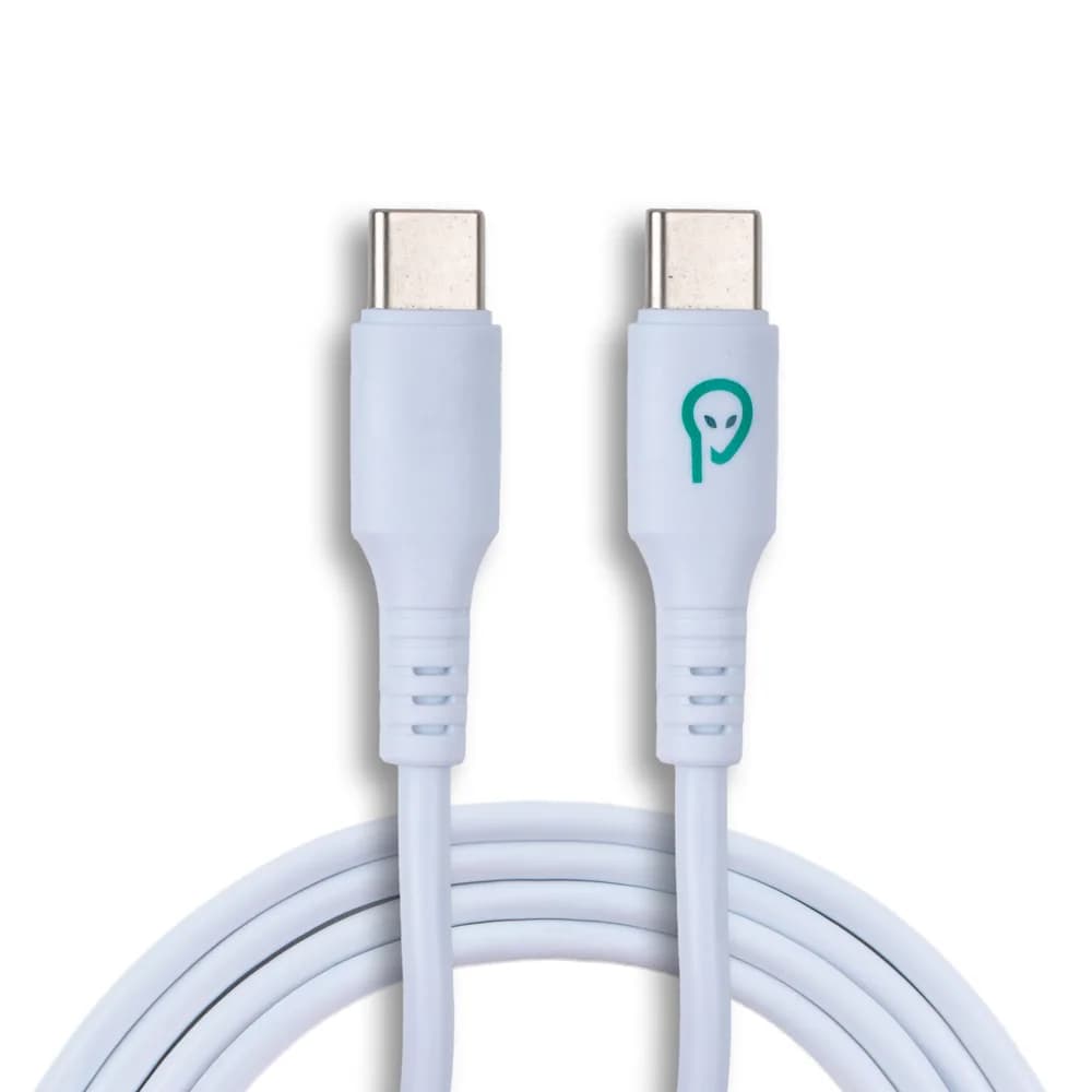 CABLU alimentare si date SPACER, pt. smartphone, USB Type-C (T) la USB Type-C(T), PVC, ambalaj punga, 1.8m, alb "SPDC-TYPEC-TYPEC-PVC-W-1.8"