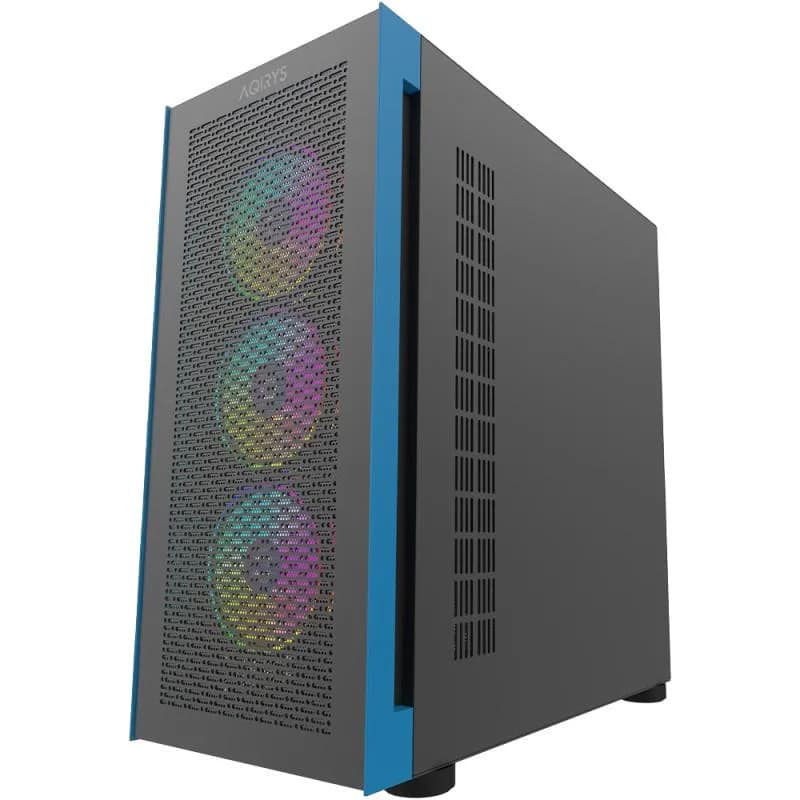 Carcasa AQIRYS Sargas, RGB, Mid Tower, Black — miniatură