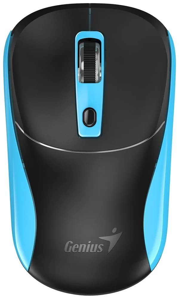 MOUSE Genius "NX-7123”, PC sau NB, wireless, 2.4G, optic, 1200 dpi, butoane/scroll 3/1, albastru, "31030043401" — miniatură