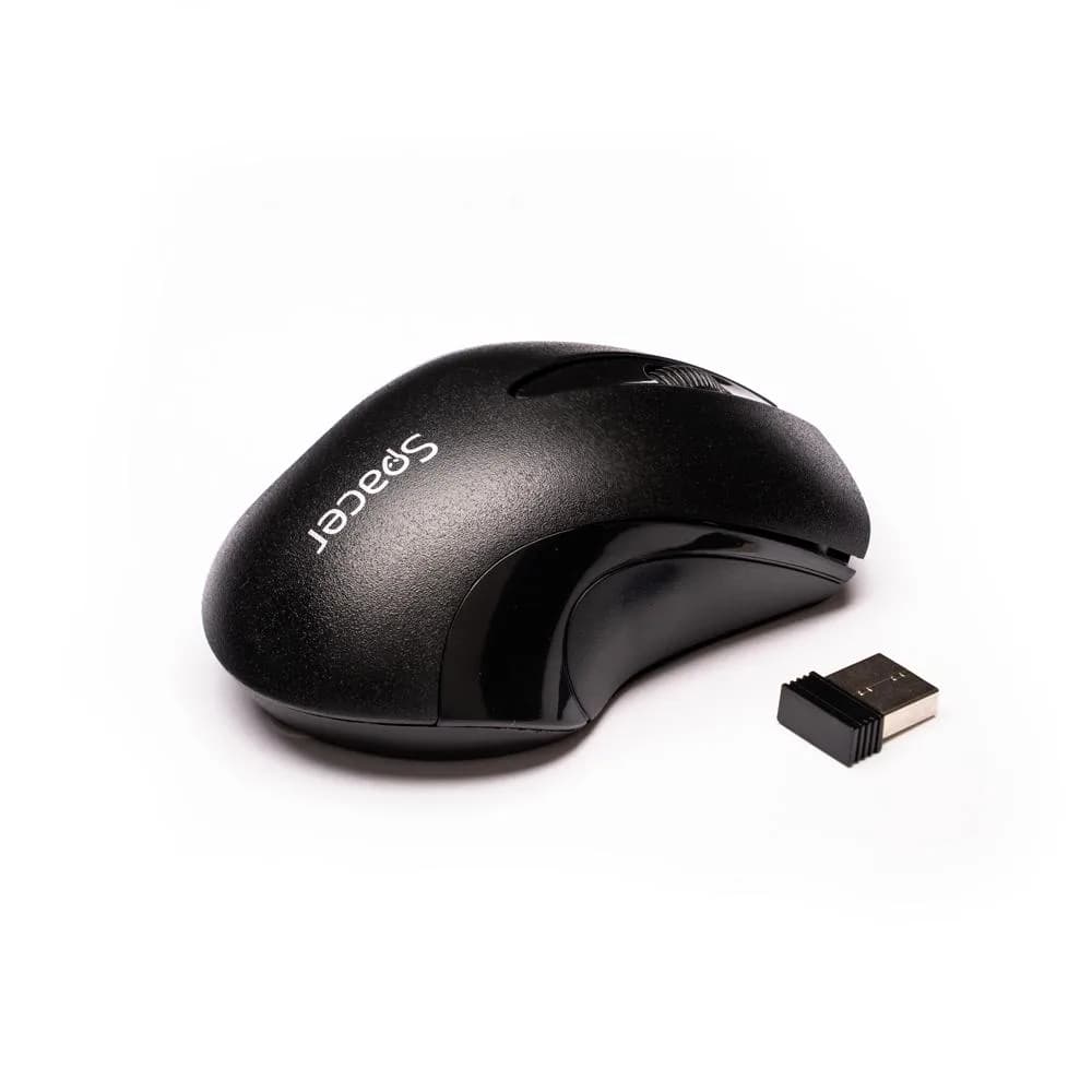 Mouse Wireless SPACER SPMO-W12, 1001 2000 dpi, Negru — miniatură
