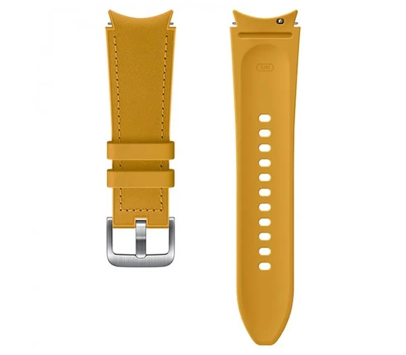 Hybrid Leather Band 20mm S/M Mustard, "ET-SHR88SYEGEU"