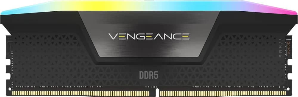 Corsair Vengeance RGB, 16GB, KIT 2 x 8GB, DDR5, 5200MHz, C40, 1.25V, Intel XMP, Negru "CMH16GX5M2B5200C40" — miniatură