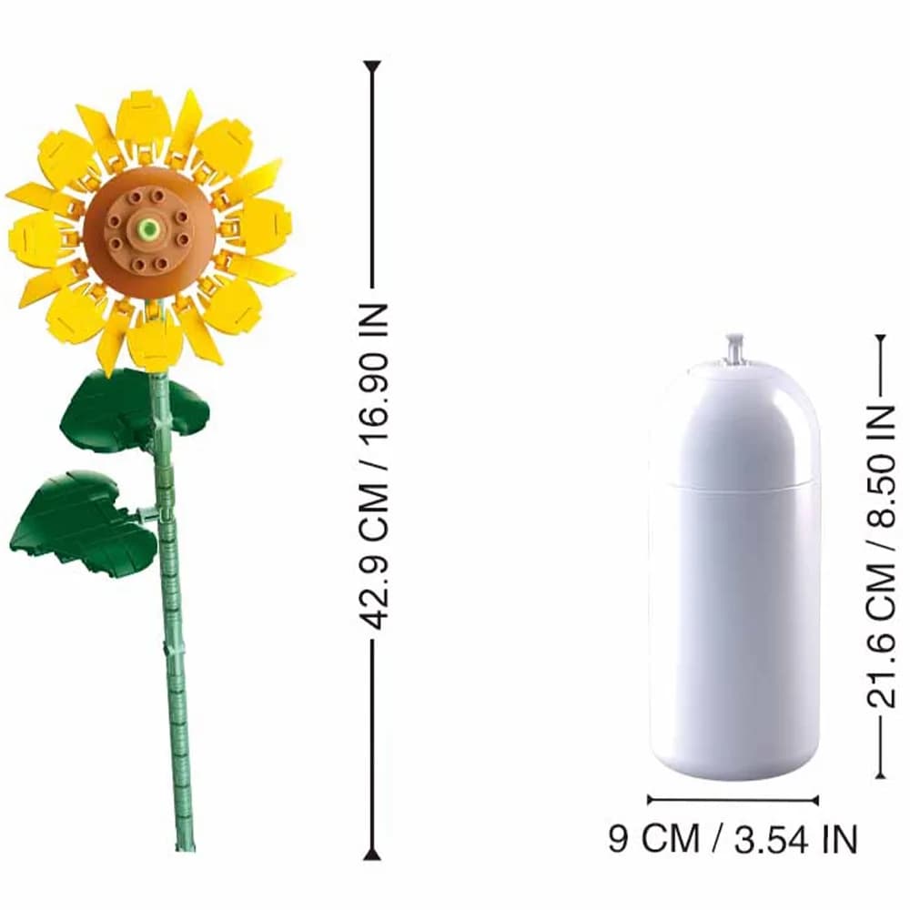Set de Constructie Flowers, 251 piese, Floarea Soarelui - Sluban — miniatură