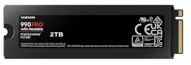 SSD Samsung PCIE G4 M.2 NVME 2TB W/HS/990 PRO "MZ-V9P2T0GW" — miniatură