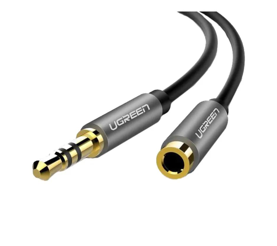 CABLU audio Ugreen, "AV118" stereo 3.5 mm jack (T) la 3.5 mm jack (M), 3m, conectori auriti, negru "10595" - 6957303815951