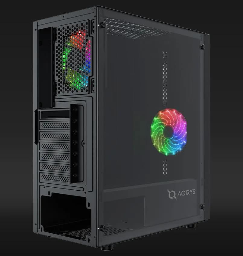 Carcasa AQIRYS MIZAR, RGB, Mid Tower, Black — miniatură