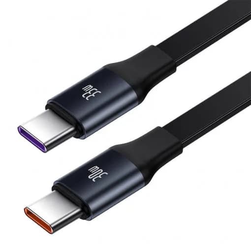 INCARCATOR auto Baseus Tiny Star, Quick Charge 33W, cablu integrat 2 x USB Type-C, negru "C00035500111-00" - 6932172629267 — miniatură