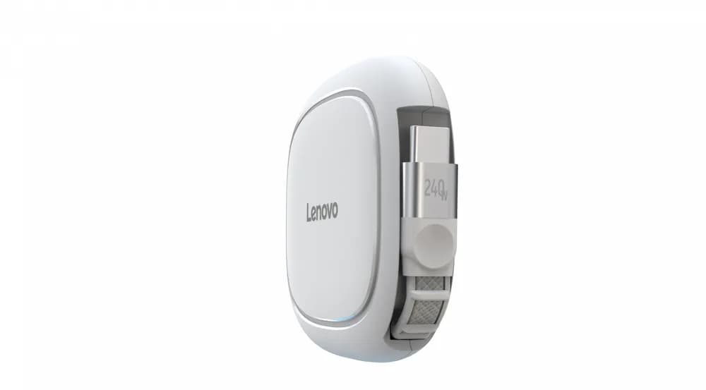 Cablu Lenovo 240W USB-C Retractable; Greutate: 0.07kg; Dimensiuni: 120 mm x 100 mm x 30 mm; Culoare: Alb; Garantie: 1 an — miniatură