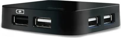 HUB extern D-LINK, porturi USB: USB 2.0 x 4, conectare prin USB 2.0, alimentare retea 220 V, negru, "DUB-H4" — miniatură