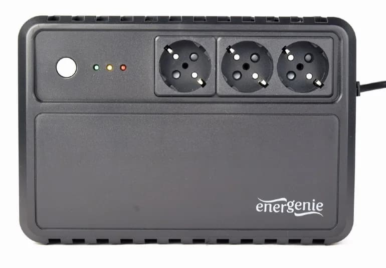 UPS GEMBIRD, Line Int., brick, 800VA/480W, AVR, Schuko x 3, 1 x baterie 12V/8Ah, LED, back-up 1 - 10 min., montabil pe perete, "EG-UPS-3SDT800-01"