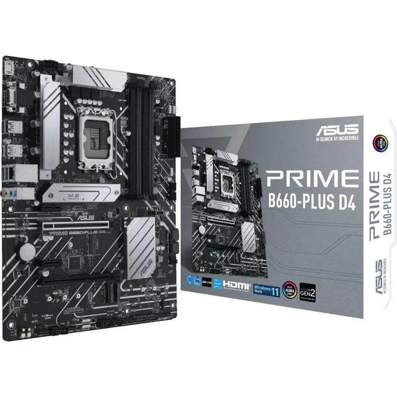 Placa de baza ASUS PRIME B660-PLUS D4, Socket 1700, DDR4, ATX — miniatură