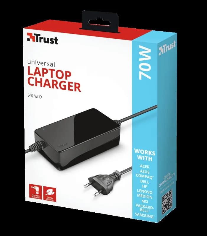 ALIMENTATOR Notebook Trust la retea, compatibil universal, iesire 19 Volt, "TR-22141" — miniatură