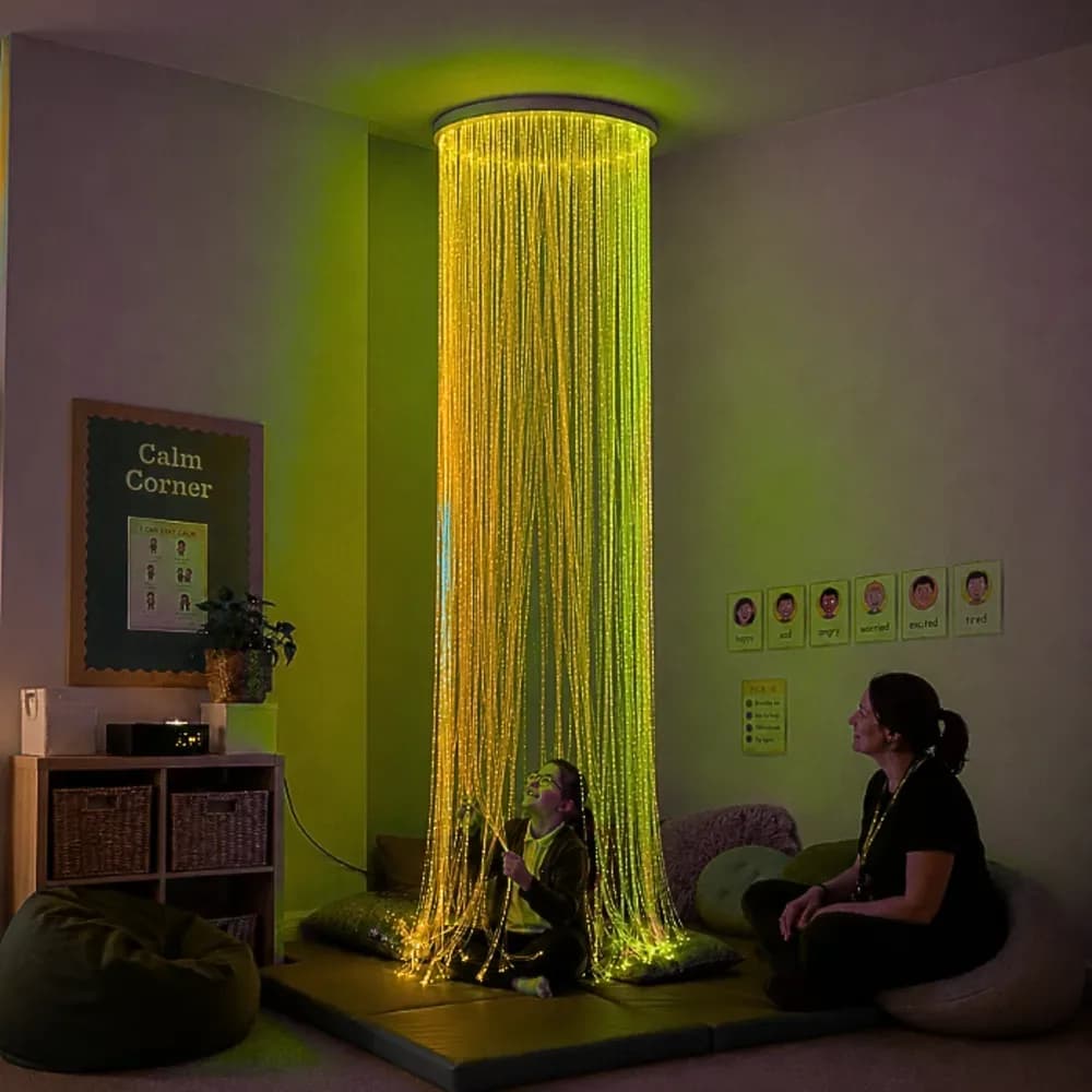 Perdea circulara senzoriala din fibra optica, incluzand fibrele si sursa de lumina — miniatură