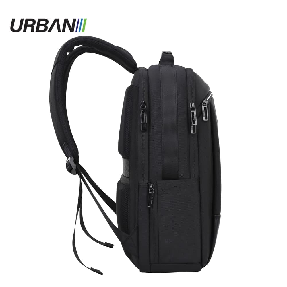 Ghiozdan compartiment laptop, URBAN BLACK, 43x29x12 cm - OFFISHOP — miniatură
