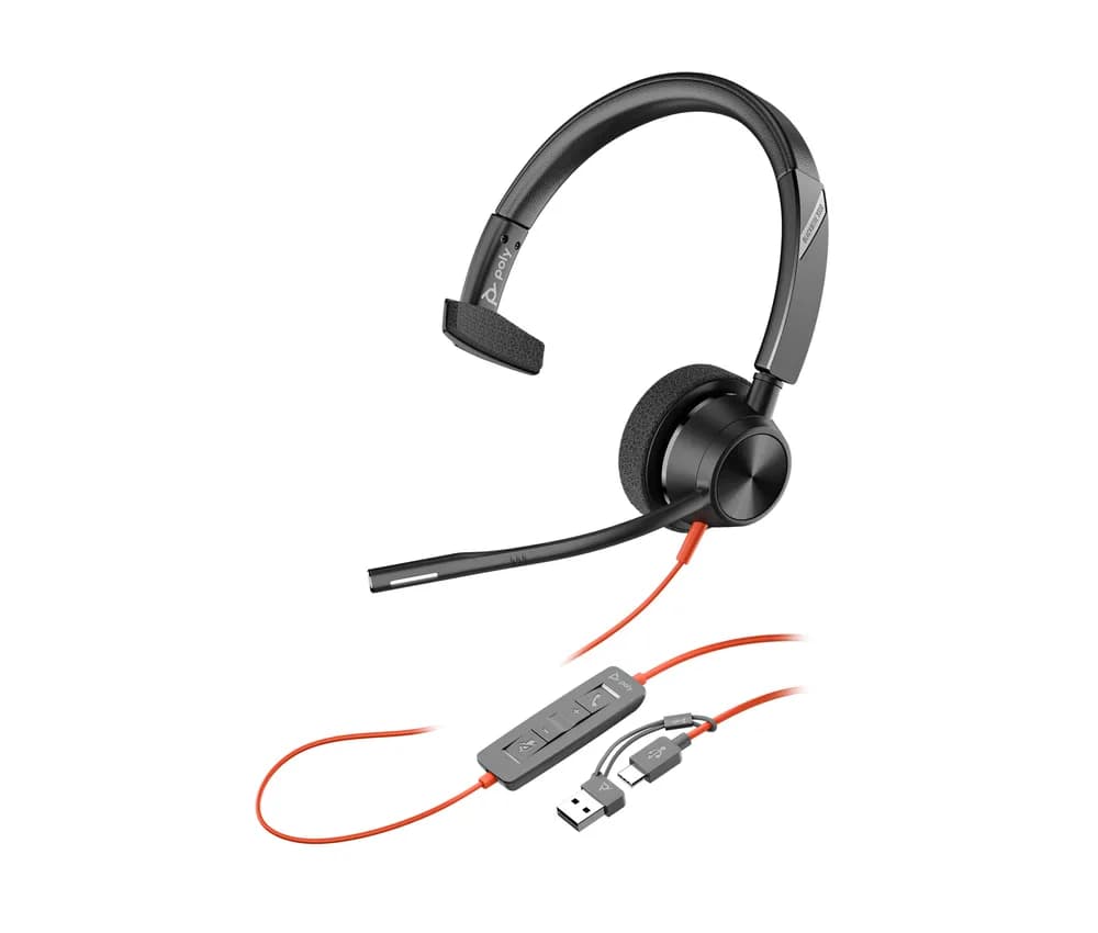 Poly BW 3310 Mono USB-C HS +USB-C/A"8X215AA" — miniatură