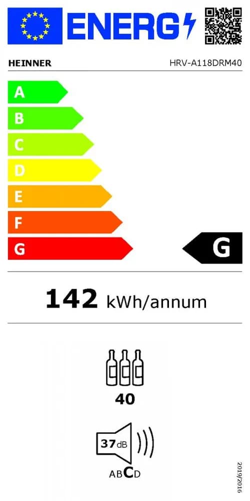 RACITOR DE VINURI HEINNER HRV-A118DRM40 — miniatură
