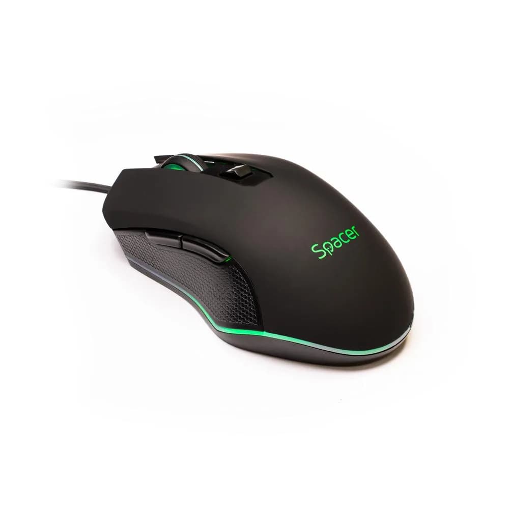 Mouse Gaming SPACER SP-GM-01, 2400 dpi, Negru