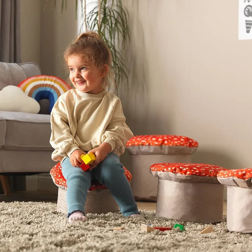 Set scaune Ciuperci de pădure (set de 4) - dimensiuni mici și mari — miniatură