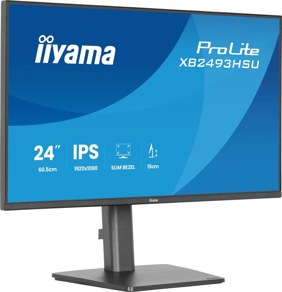 IIYAMA Monitor LED XB2493HSU-B1 23.8" IPS 1920x1080 120Hz, 16:9. 350cd, 1500:1, 1ms, HDMI, DP, USB HUB, Full Ergo, Pro "XB2493HSU-B1" — miniatură
