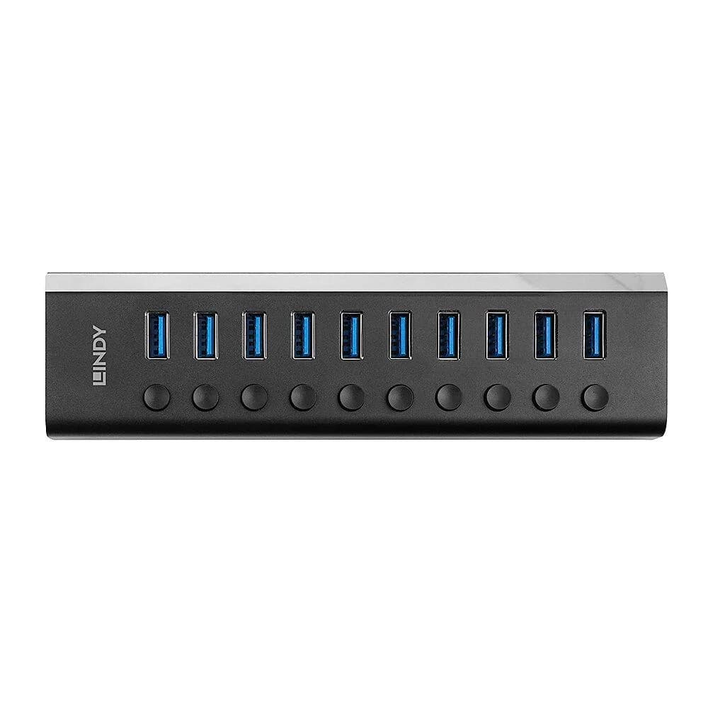 Docking station Lindy DST-Pro USB4, USB Type-C, 100W, Gri — miniatură