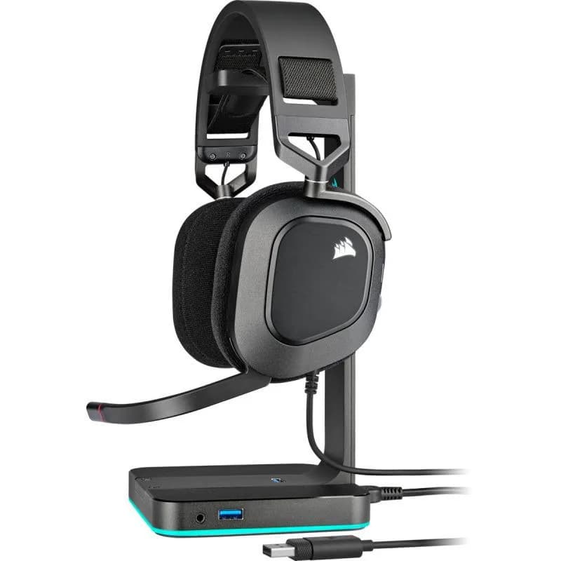 Casti Gaming Head-band Corsair HS80 RGB USB, Wired, Negru — miniatură