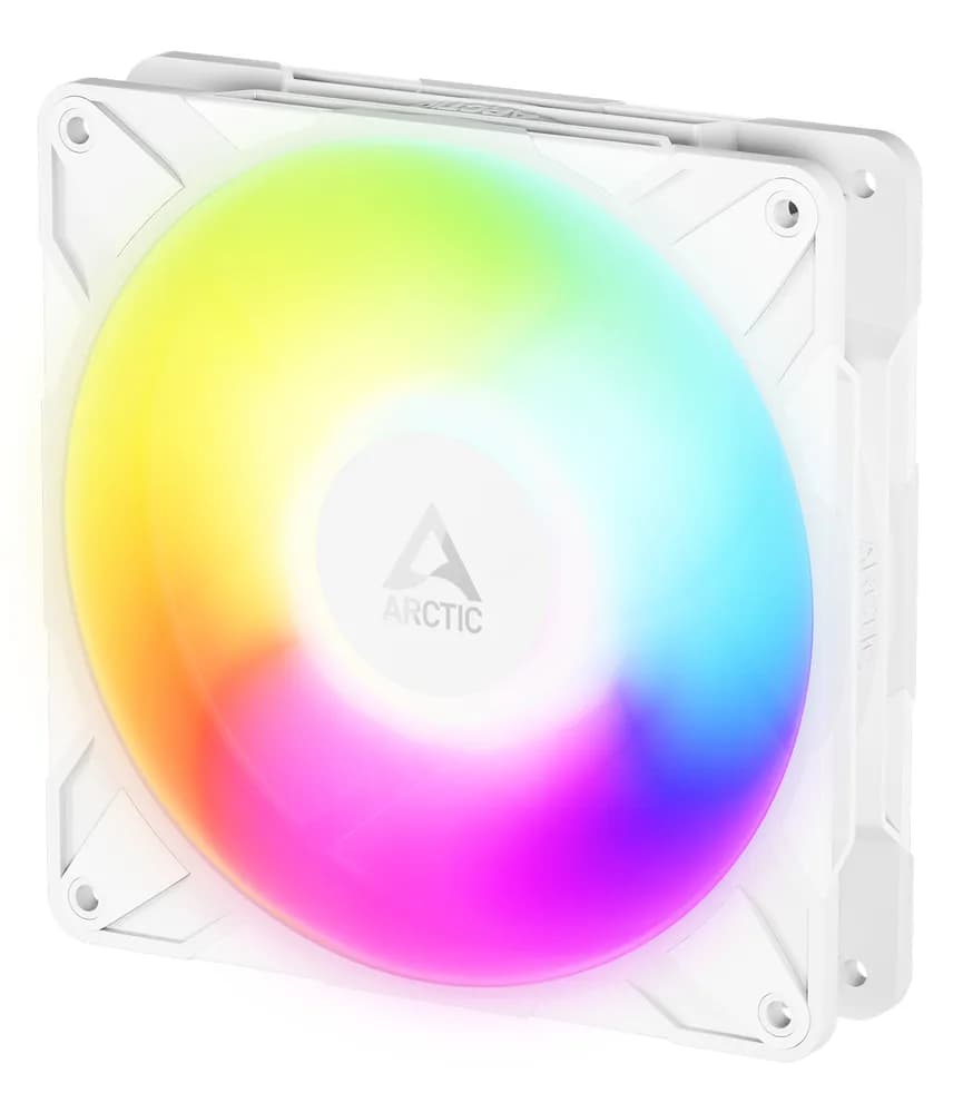 Set 3 ventilatoare Arctic "P14 Pro Reverse A-RGB (White) - 3 Pack", 140mm, 400 - 2650 RPM, FDB, 98 cfm, 4-Pin Fan Plug + 4-Pin Socket, alb, "ACFAN00328A" — miniatură