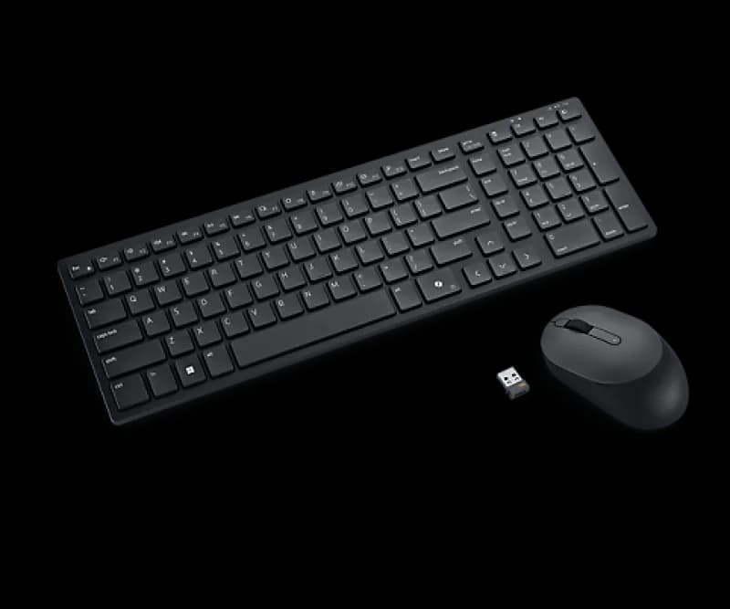 Kit Wireless tastatura si mouse DELL KM555, Negru
