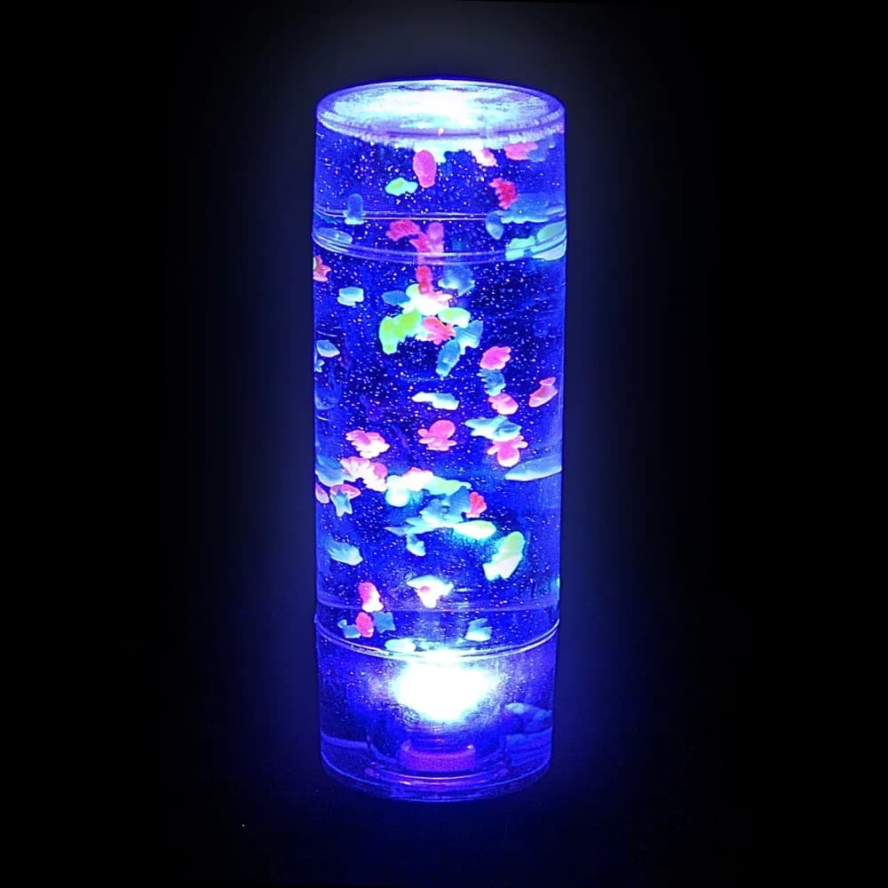 Mini acvarii luminoase cu peștișori – 3 culori asortate — miniatură