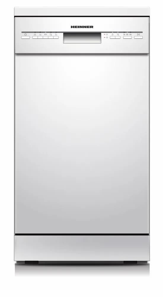 MASINA DE SPALAT VASE HEINNER HDW-FSM45510WE++. 10 SETURI, CLASA DE EFICIENTA ENERGETICA E, CONTROL ELECTRONIC, 5 PROGRAME: INTENSIV, UNIVERSAL, ECO, 90 MIN, RAPID (30 MIN), FUNCTIE HALF LOAD, PORNIRE INTARZIATA (3H, 6H, 9H), COS SUPERIOR AJUSTABIL PE INALTIME (GOL), COS TACAMURI, AQUASTOP, BLOCARE