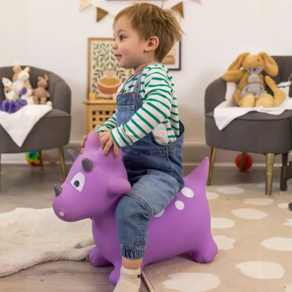 Jucărie gonflabilă săltăreață de călărit Dinozaurul Mov HappyHopperz — miniatură