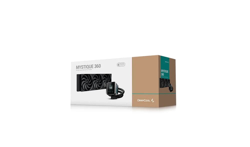 Cooler DeepCool "Mystique 360", racire cu lichid, compatibil Intel si AMD, ventilator 3x 120mm 2150rpm,LED RGB adresabil,ecran LCD 2.8" customizabil,negru "R-LX750-BKDSNMP-G-1" — miniatură
