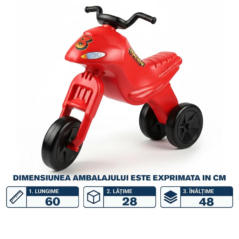 Motocicleta fara pedale, rosie - ROBENTOYS — miniatură