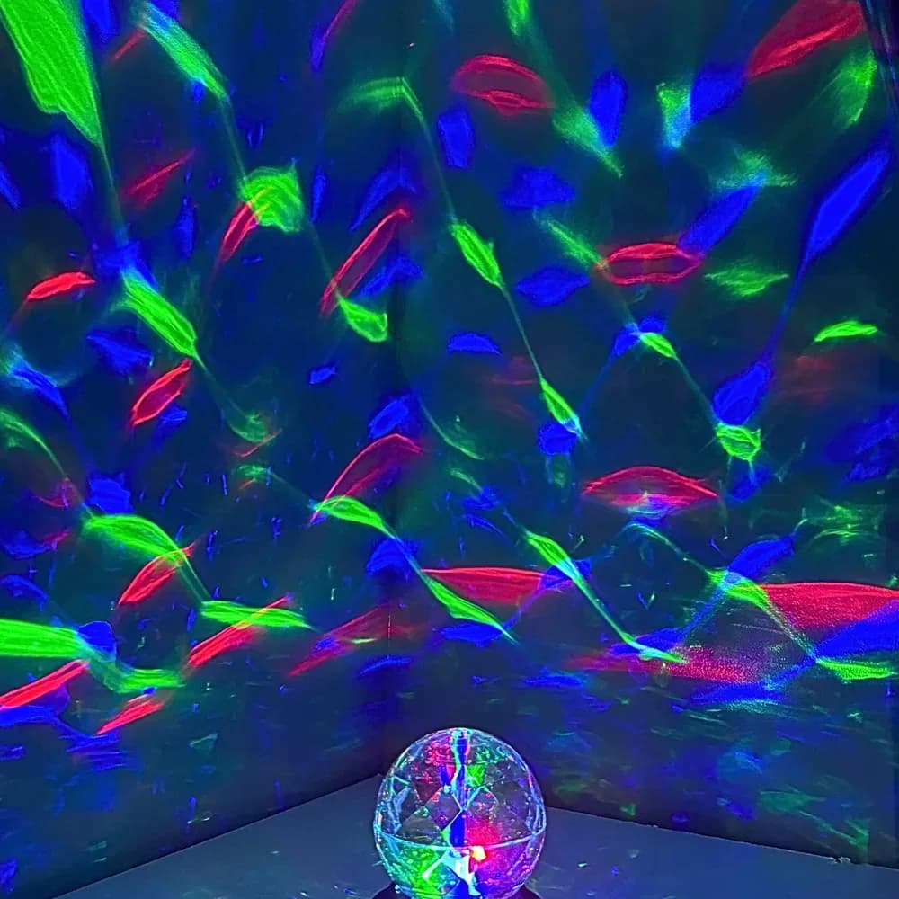 Glob disco caleidoscop rotativ — miniatură