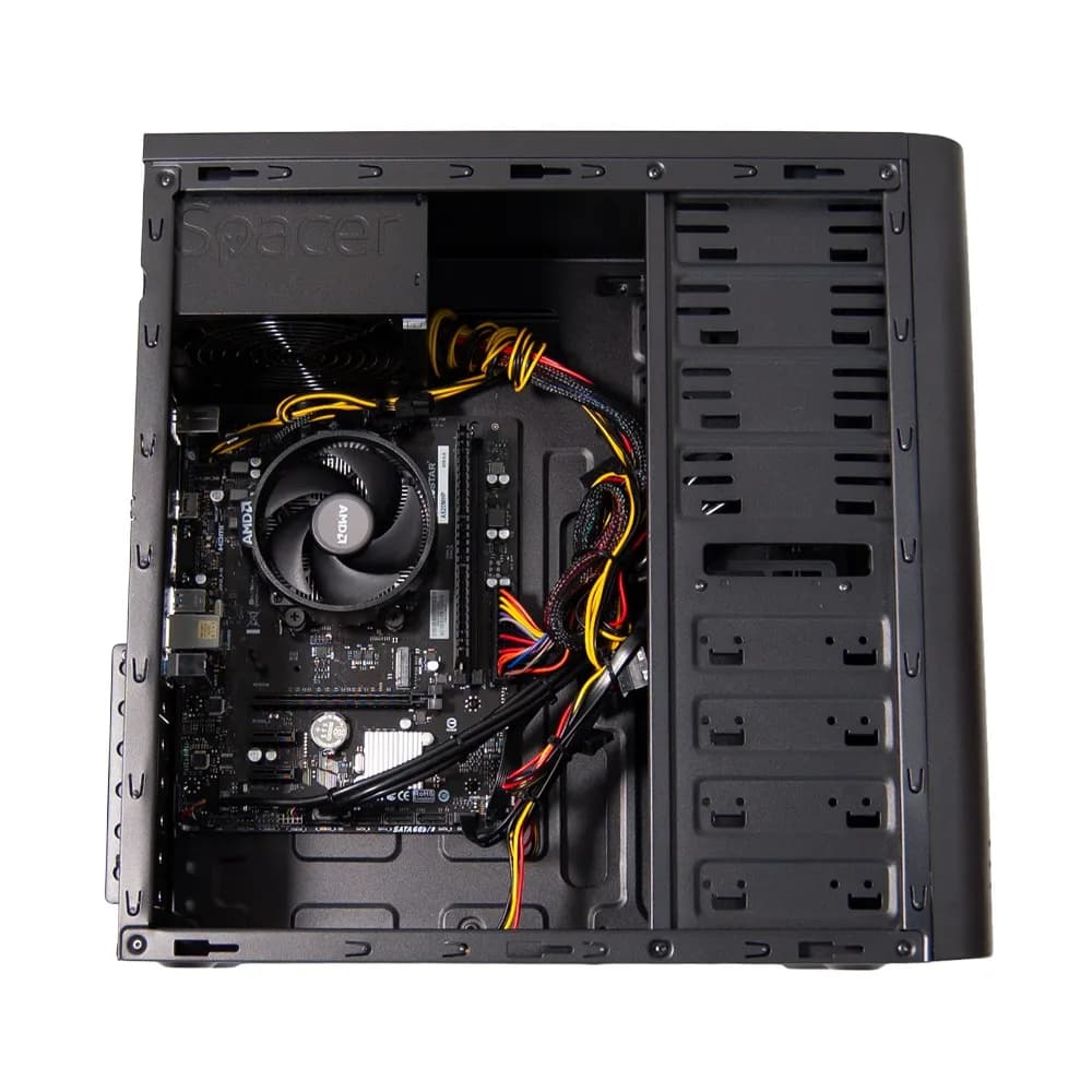 Sistem Desktop PC Office Spacer DeskPro R3, AMD Ryzen 3 3200, 8 GB DDR4, 240 GB SSD, No Os, negru,"SPACER-DeskPro-R3.3200-8D4S240" — miniatură