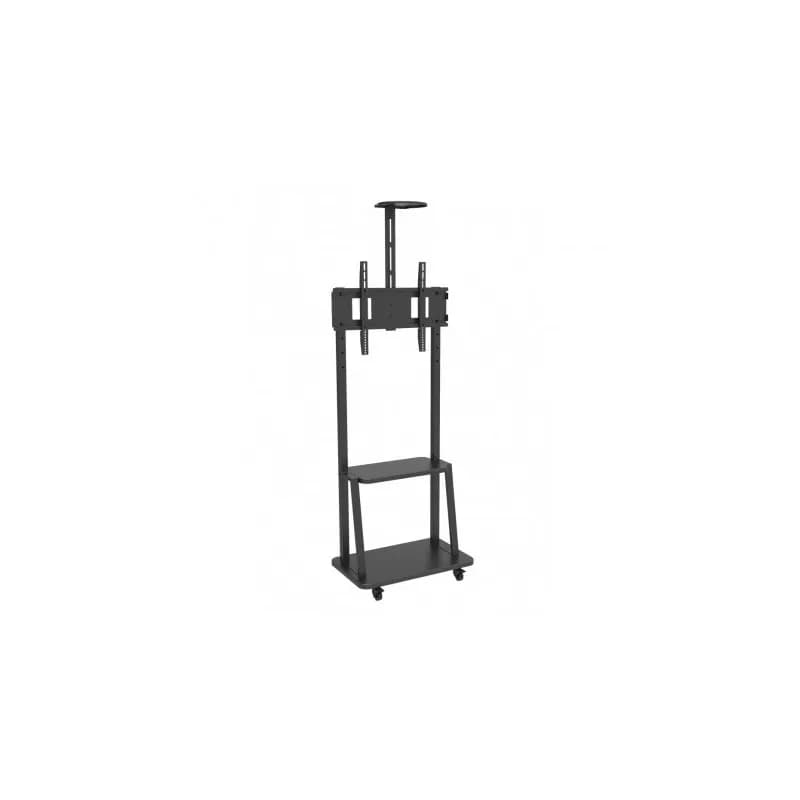 Stand TV mobil pe roti, raft suplimentar echipamente, 32-70 inch, TECHLY, negru, ICA-TR33 "ICA-TR33"