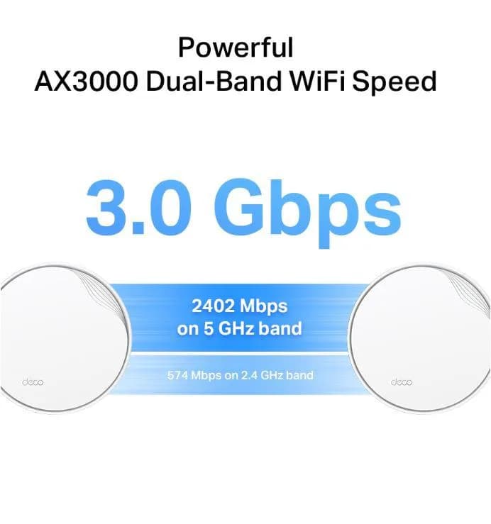 Router wireless TP-LINK Deco X50-POE(3-pack), WIFI 6, Mesh, Dual Band — miniatură