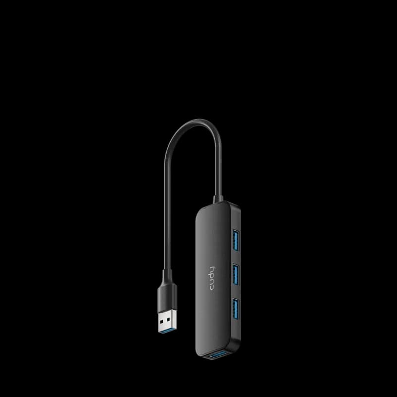 Hub USB CUDY UH40A USB-A, 4 porturi, Negru