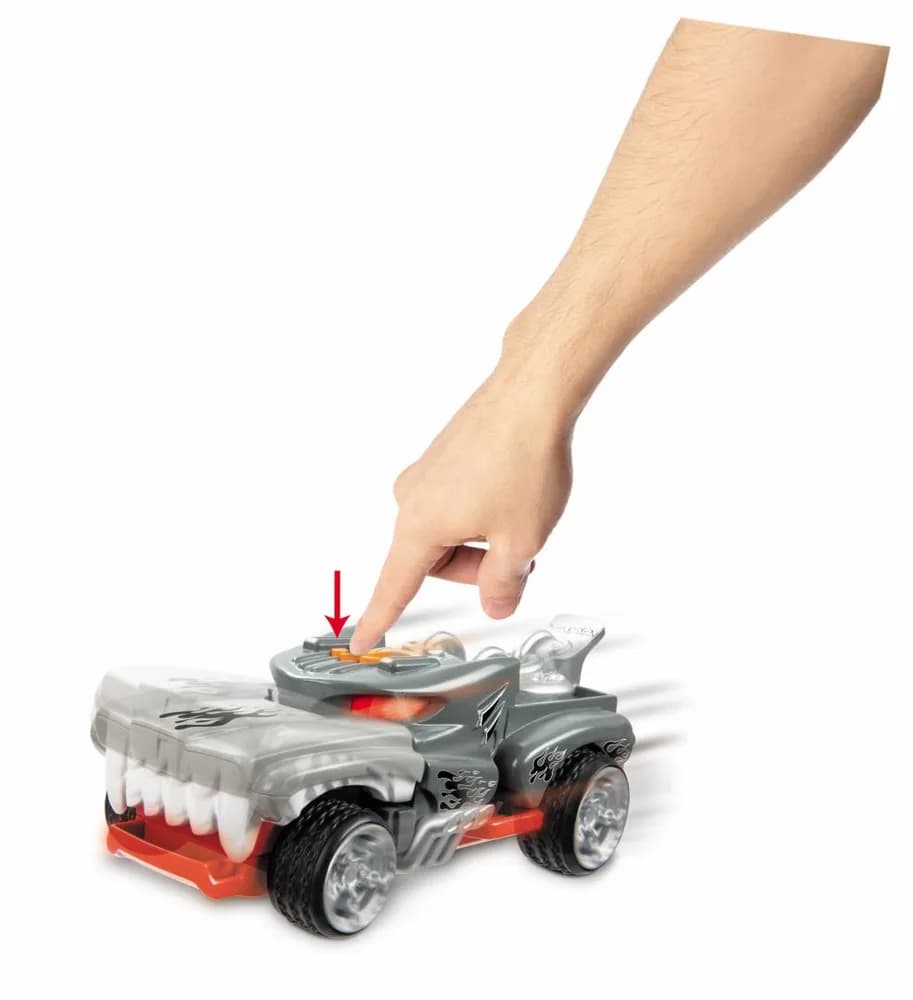 MASINA CU LUMINI SI SUNETE, MONSTER ACTION-HOTWEILER, HOT WHEELS — miniatură