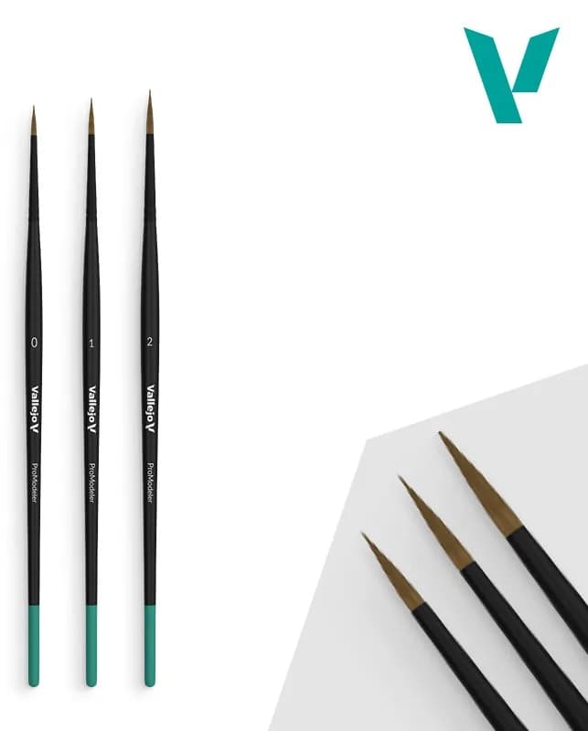 Accesoriu imprimantă 3D Acrylicos Vallejo Vallejo Natural Hair Pro Modeler Design Set — miniatură