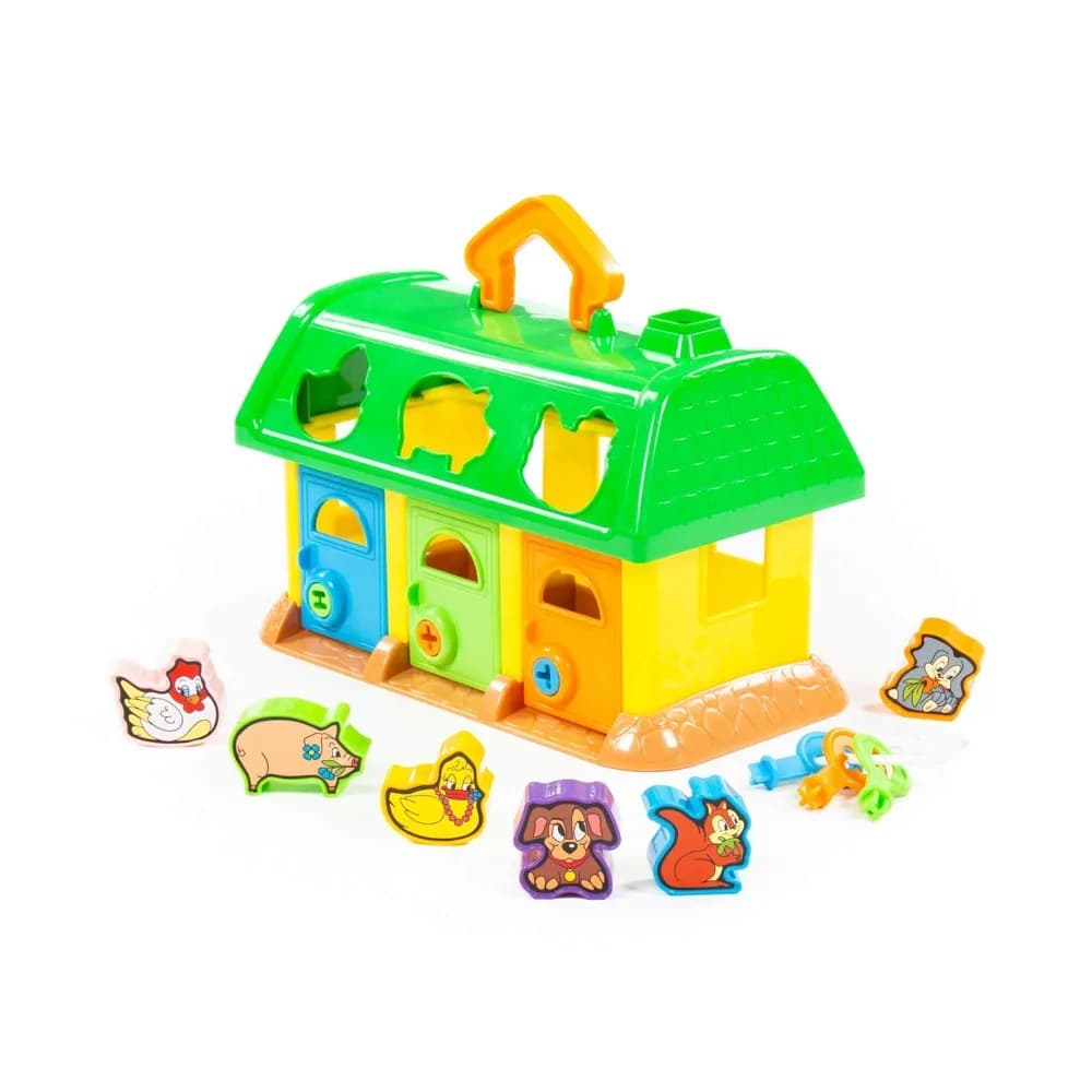 Casuta educativa + forme - My First Farm, 28x15x18cm, Polesie — miniatură