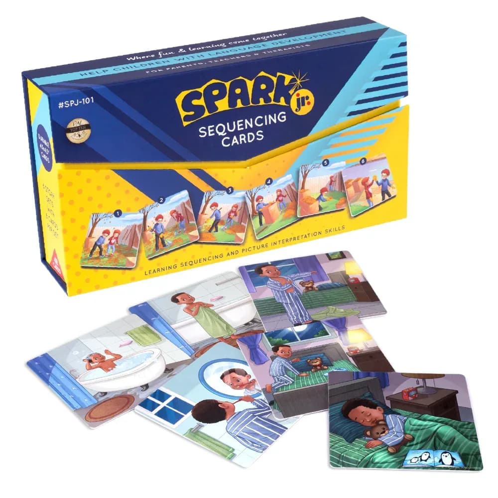 Cartonașe Spark Junior de Secvențiere pentru Logopedie – 8 Seturi