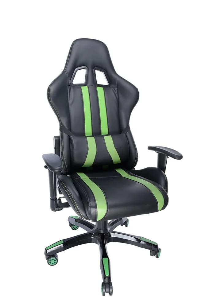 SCAUN GAMING SPACER imitatie piele, black & green, brate ajustabile, greutate max. 120kg, dimensiuni 69.5*77.5*126~132cm "SPCH-TRINITY-GRN"/45505852 — miniatură
