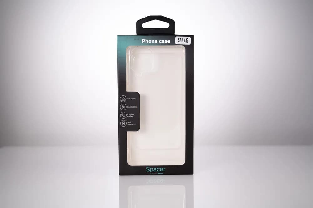 Husa Samsung Galaxy A12 Spacer, transparenta, grosime 1.5mm, protectie suplimentara antisoc la colturi, material flexibil TPU "SPPC-SM-GX-A12-CLR" — miniatură